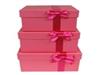 Rectangle box,set of 3,with ribbon